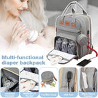 Jstpro waterproof diaper bag highlighting insulated bottle holders