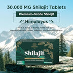 Kanacoufce 30000 milligram shilajit tablets nutritional label