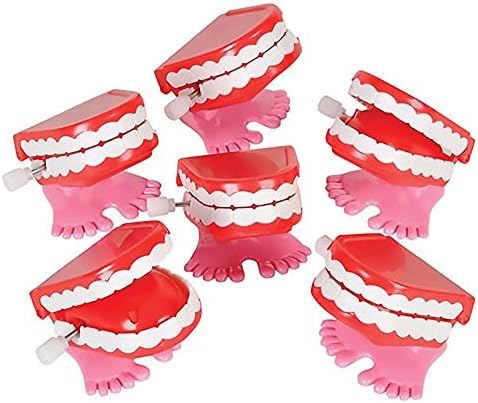 Two packs of imported walking chatter teeth gag gifts for children birthday parties