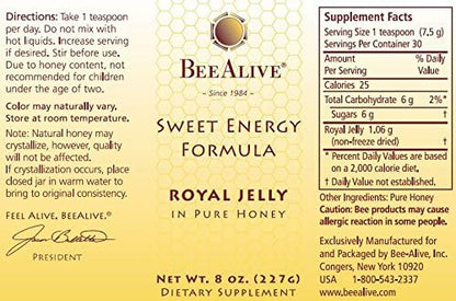 Queen's Harvest Royal Jelly 8 Ounce bottle imported dietary supplement for daily vitality