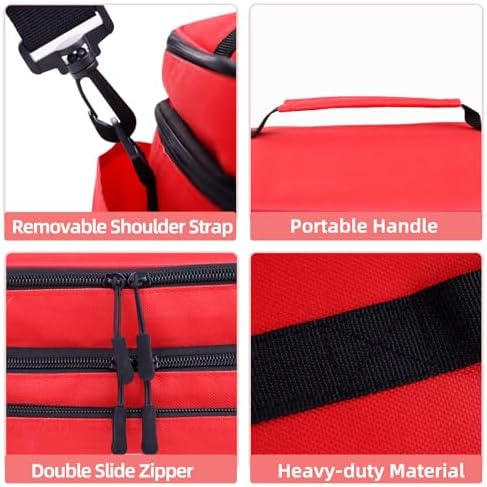 Waterproof medical supply bag with adjustable shoulder strap and top handle.