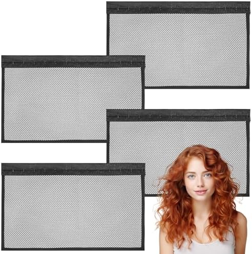 Yolev Lock Curly Hair Stretcher front view showing the 13 inch black mesh design for length retention.