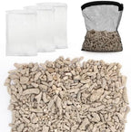 Natural coral bone stones for fish tank filter close up