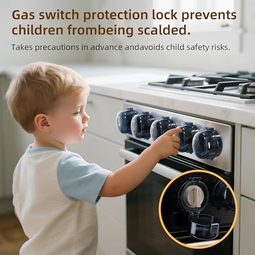 Side view of Wilniry heat-resistant stove knob protection guard