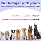 Kazazoo no pull crossbody dog leash with dual padded handles for close control.