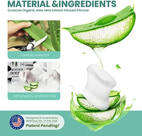 Welnove medical grade gel separators showing aloe vera infused texture