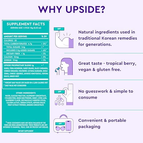 Upside vitamin jelly sticks tropical berry flavor sachet display