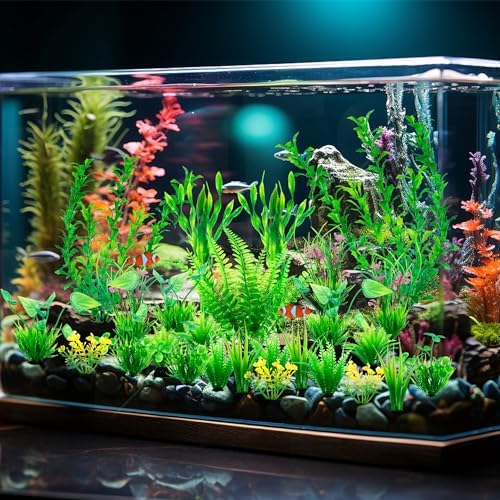 Premium soft leaf artificial aquarium plants safe for delicate fish fins