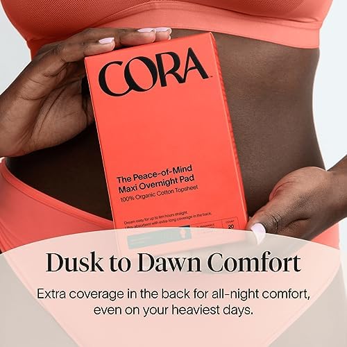 Cora menstrual pads made with 100% certified organic cotton topsheet