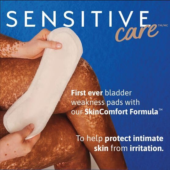 Side profile of TENA Intimates thin bladder control pad showing its discreet thickness.