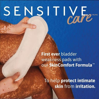 Side profile of TENA Intimates thin bladder control pad showing its discreet thickness.