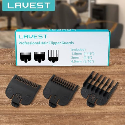 Side view of the durable three piece replacement clipper guards highlighting the premium build quality.