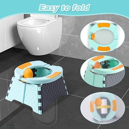 Yszawmx kids travel potty training chair folded