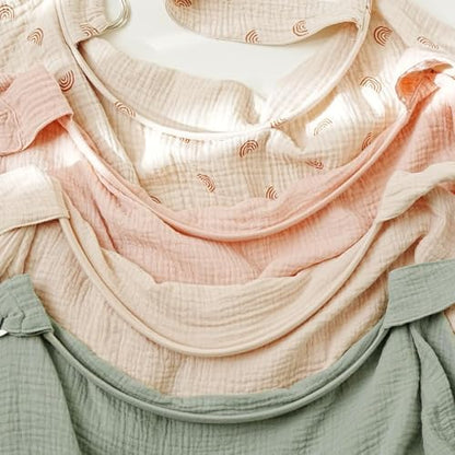 Mother using MairMore breathable muslin cover