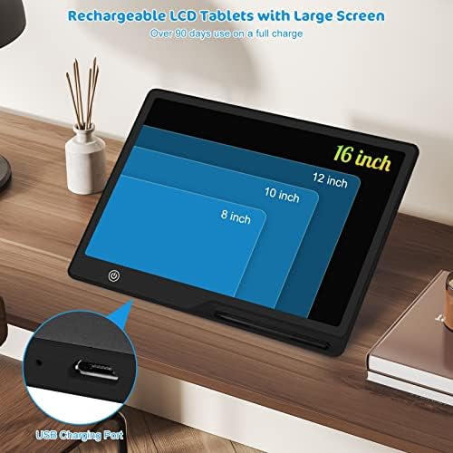 Child using Kinayue rechargeable drawing board with stylus