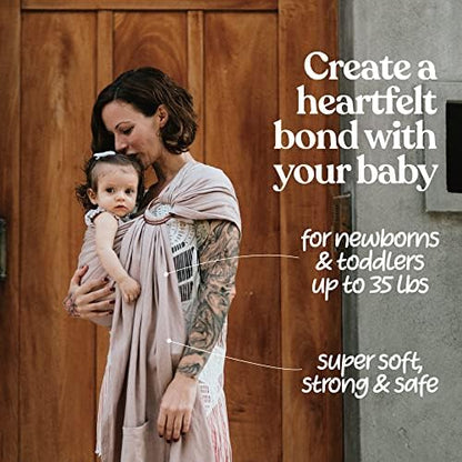 Nalakai bamboo and linen baby wrap in a stylish neutral tone