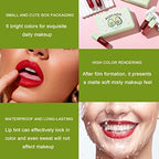 6 Colors Lip Tint Stain Set, Korean Lip Gloss, Mini Liquid Lipstick, Lip Tint Set, Lip Stain Long Lasting Waterproof, Non-Stick Cup, High Pigment, Cute Stuff, Lip Makeup - Image 7