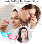 Four pack of pink and blue eye wash cups for family eye care.