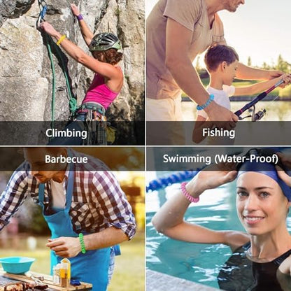 BuggyBands mosquito bracelets lifestyle shot outdoors