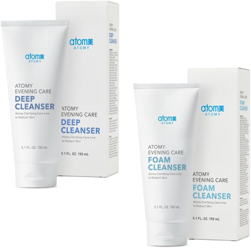 Orielle Atomy Evening Care cleansing duo set front view showing 150g tubes and packaging