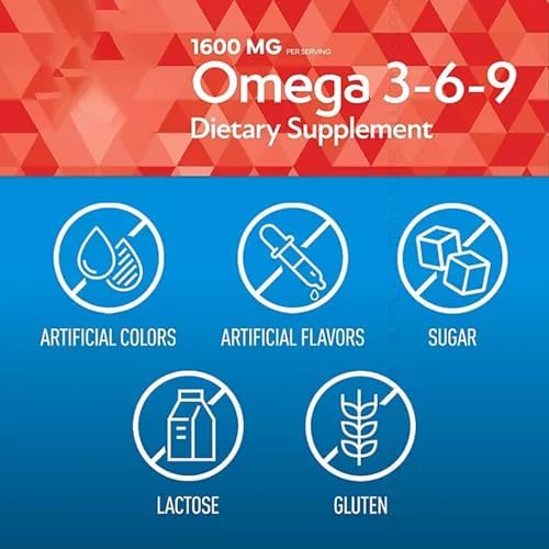 Presca Omega 3-6-9 Dietary Supplement packaging and cap detail