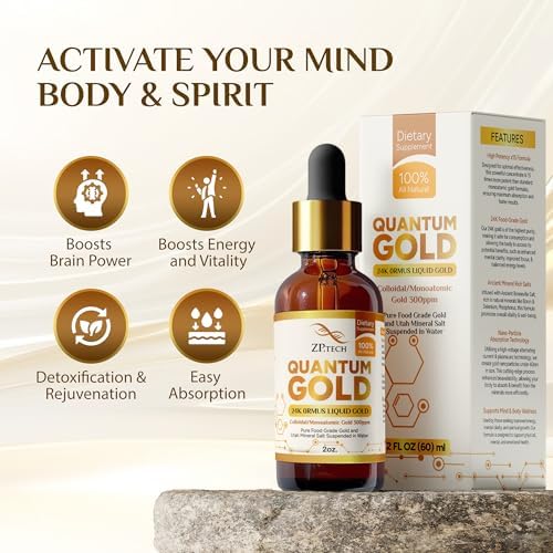 ZP.TECH Quantum Gold Liquid Ormus monoatomic gold supplement packaging