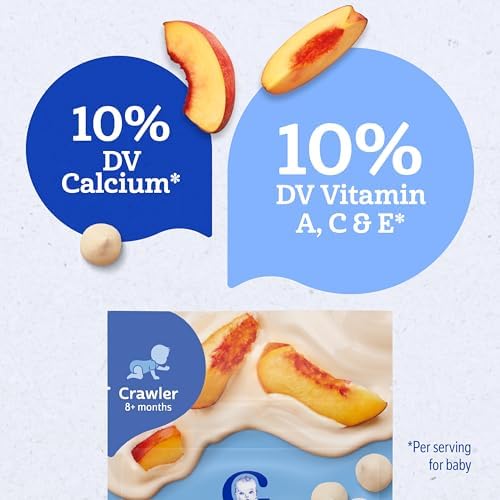Gerber imported USA peach yogurt melts package back details
