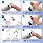 Complete packaging and accessories for Rosiour nail curing lamp
