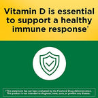 Nature Made Vitamin D3 supplement bottle side nutritional information