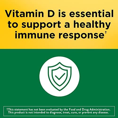Nature Made Vitamin D3 supplement bottle side nutritional information