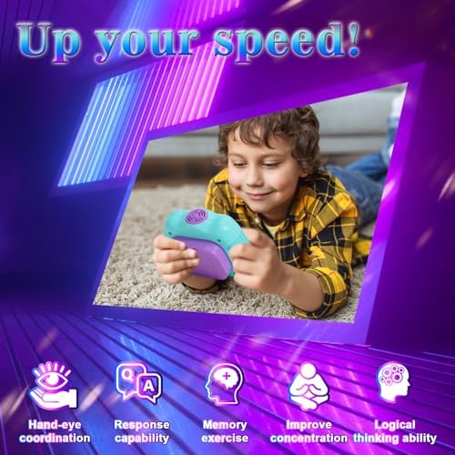 Ergonomic handheld sensory game console side angle displaying the comfortable grip structure.