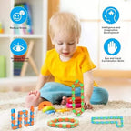 Eleven inch flexible sensory tracks being configured into a plastic link bracelet