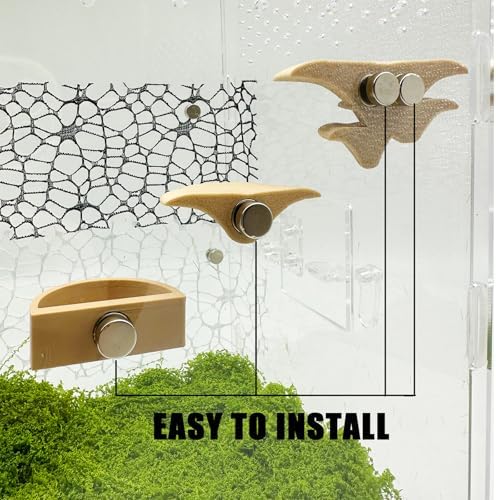 2 Pack Jumping Spider Accessories Mushroom Ledges & 1 Pack Water Bowl with Magnets for Spoods Jumping Spiders Magnetic Ledge Ladder Pet Spider Accessories (Not Included The Terrarium) (beige) - Image 4