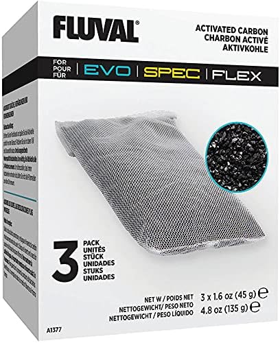 Close up of individual mesh filter bag containing activated carbon granules