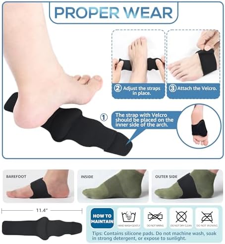 HGBOO orthopedic arch support packaging showing two pieces for foot care.