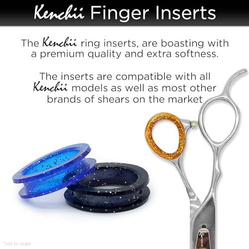 Professional grooming shear finger inserts in vibrant color