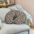 Mintulipy leopard print pillow cover flat lay