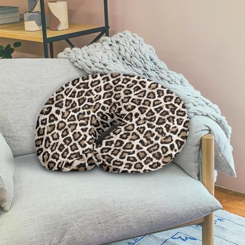 Mintulipy leopard print pillow cover flat lay