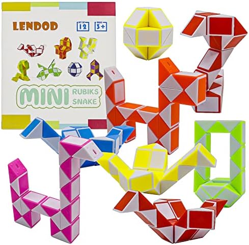 LENDOD magic snake ruler toy transformed into various geometric structures and animal shapes like dogs and birds.