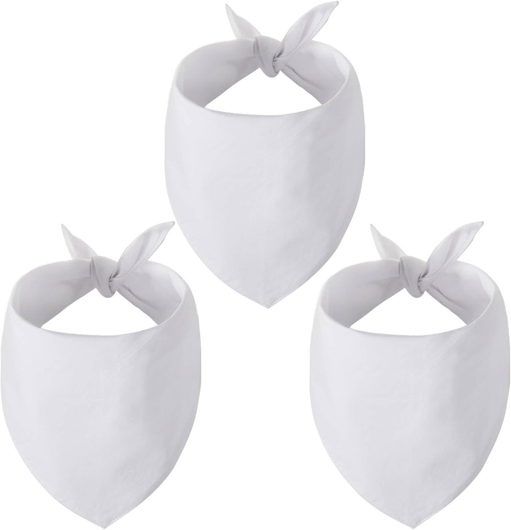 Blank Dog Bandanas Large-1PCS, DIY Solid White Triangle Scarf Premium Cotton Handkerchief or Bib, Personalized Design Birthday/Party Fun Idea Gift for X-Large&Large Pets - Image 11