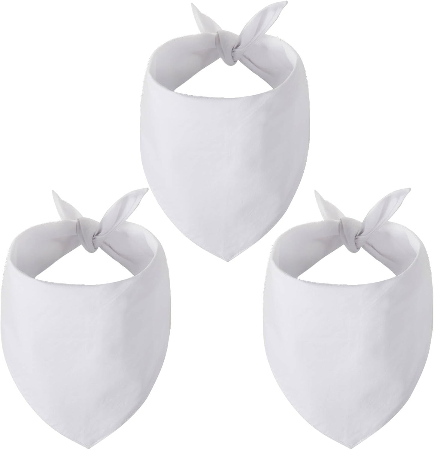 Blank Dog Bandanas Large-1PCS, DIY Solid White Triangle Scarf Premium Cotton Handkerchief or Bib, Personalized Design Birthday/Party Fun Idea Gift for X-Large&Large Pets - Image 11