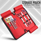Shears Professional leather portfolio pouch with comb slots