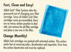Power filtration system compatibility diagram on cartridge label