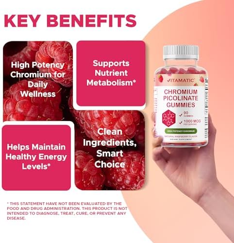 Authentic USA imported Vitamatic chromium picolinate non GMO gluten free allergen details