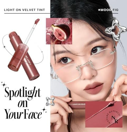 Nature Republic Light on Velvet Tint (05 MOOD FIG) | High Pigment, Weightless Lip Tint with Velvety Matte Finish, Smooth Texture, Non-Sticky Formula - Image 3