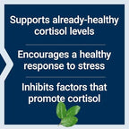 Life Extension Cortisol Stress Balance bottle showing daily serving size instructions