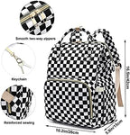 Yusudan checkered backpack featuring wet and dry separation pocket
