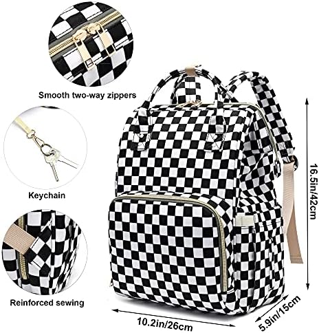 Yusudan checkered backpack featuring wet and dry separation pocket