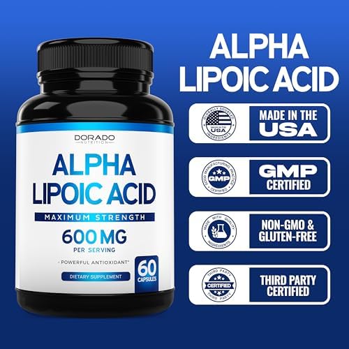 Close up of Dorado Nutrition 60 capsules bottle for nerve health