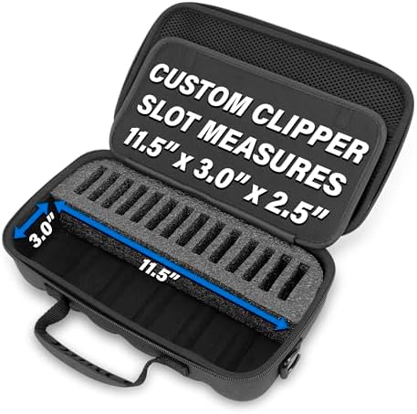 CASEMATIX hair clipper organizer showing separate trimmer compartment and padded middle divider